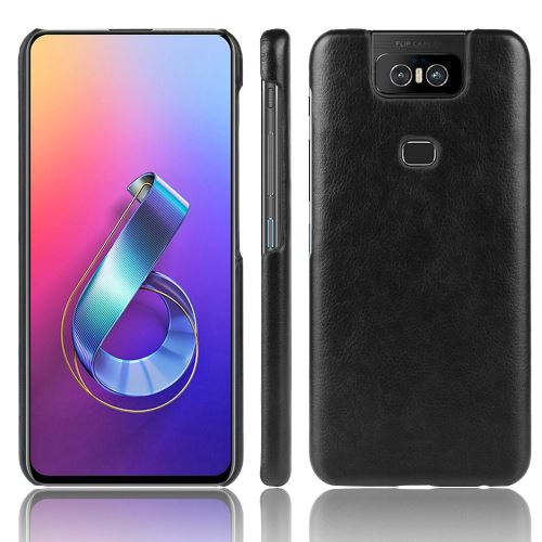 Coque en TPU + PU litchi noir pour votre Asus Zenfone 6 ZS630KL