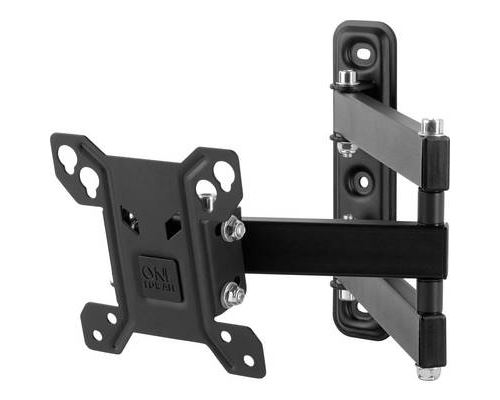 Support plat SMART de One For All, orientable à 180° et inclinable - Fixation murale - Écrans de 13 à 27 pouces - Tous types de téléviseurs - Noir - WM2151