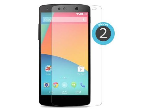 2 films protecteurs écran LG Google Nexus 5