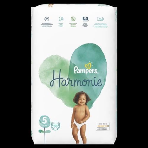 Pampers Harmonie Taille 5, 58 Couches