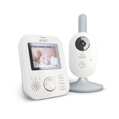 Philips Avent SCD833/01 Babyphone vidéo A-FHSS - écran LCD 2.7, Berceuses, Infrarouge