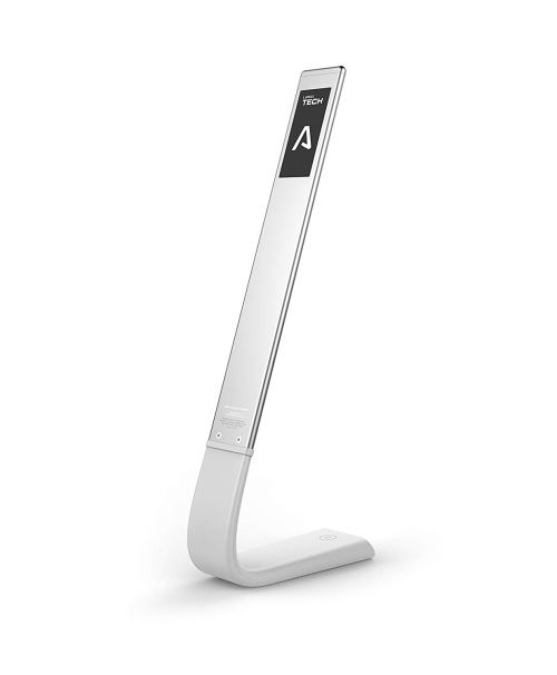 lamax gltw1 Lampe de table LED, aluminium, blanc métallique, 70 x 8 x 3 cm [Classe énergétique A]