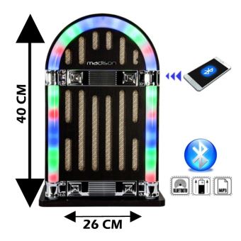 JukeBox Bluetooth MAD-JUKEBOX10 au look des années 40 – idée cadeau