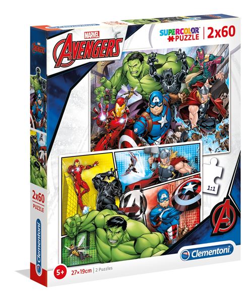 Clementoni Puzzle Marvel Avengers 2x60 pièces