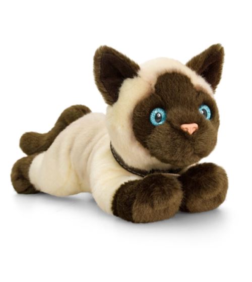 Peluche KEEL 30 cm chat siamois