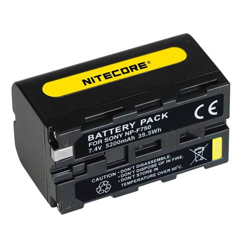 Batterie Nitecore NP-F750 - Sony NEX-FS700, HXR-NX5N, HXR-NX100, FDR-AX1,…