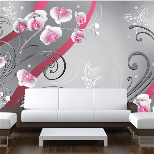 Papier peint Pink orchids variation-Taille L 100 x H 70 cm