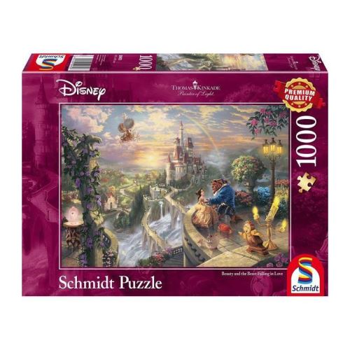 SCHMIDT SPIELE Thomas Kinkade + Disney Puzzle Adulte Disney La Belle Et La Bete- 1000 Pieces
