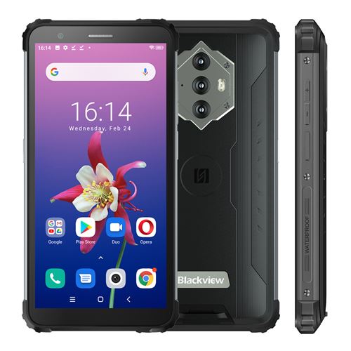 Smartphone Blackview BV6600 Robuste 64 Go IP68 Etanche 5.7 8500mAh Batterie NFC - Noir