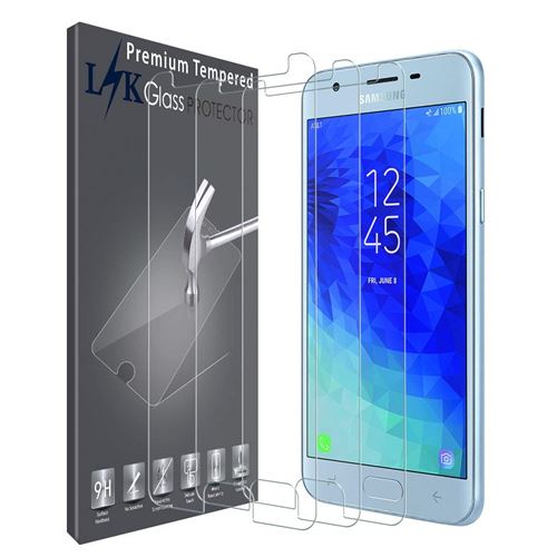 Samsung Galaxy J7 2018 Vitre protection d'ecran en verre trempé incassable protection integrale Full 3D Tempered Glass - [Lot de 3 Pieces]