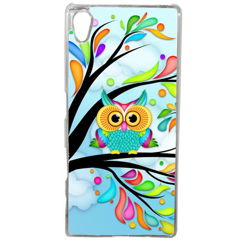 Coque Hiboux Arbre Colors Compatible Sony Xperia Z4 Transparent