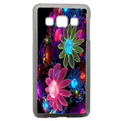 Coque Fleurs 3d Colorées Compatible Samsung Galaxy A3 Transparent