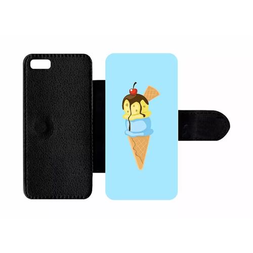 Etui À Rabat Apple Iphone 5c Glace Cornet Bleu