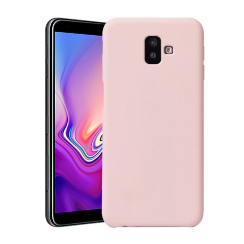 Coque en TPU doux et soyeux rose pour votre Samsung Galaxy J6 Plus