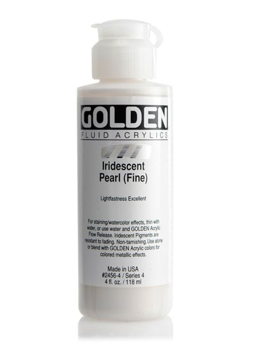 Peinture acrylic fluids golden iv 119ml iridescent perle fin - golden