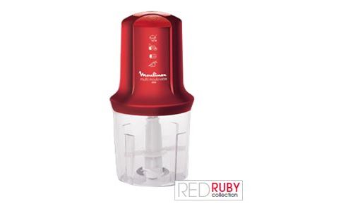 Moulinex Multimoulinette AT 712 G - Hachoir - 0.5 litres - 400 Watt - Rouge métallique