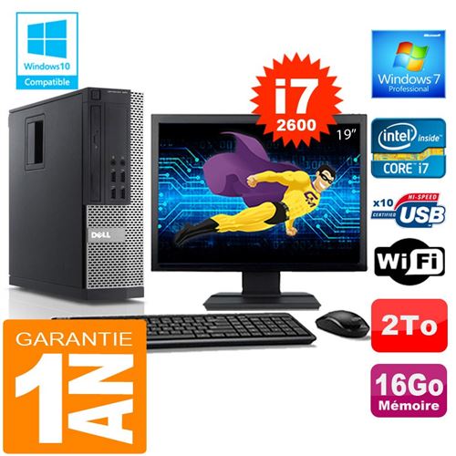 Acheter Pc dell 990 sff core i7-2600 ram 16go disque 2 to wifi w7 ecran 19' État correct - 369,00 € Pc dell 990 sff core i7-2600 ram 16go disque 2 to wifi w7 ecran 19' État correct - Dell reconditionné disponible sur Fnac