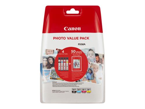 Canon CLI-581 Photo Value Pack C/M/Y/BK