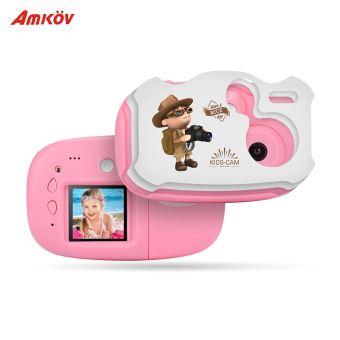 Cadeau De Noel Numerique Amkov Mini Enfants Camera Video Numerique Batterie Rechargeable Avec Bande Dessinee Autocollants Noel Nouvel An Festival D Anniversaire Cadeau Pour Enfants Garcons Filles Appareil Photo Instantane Achat Prix Fnac