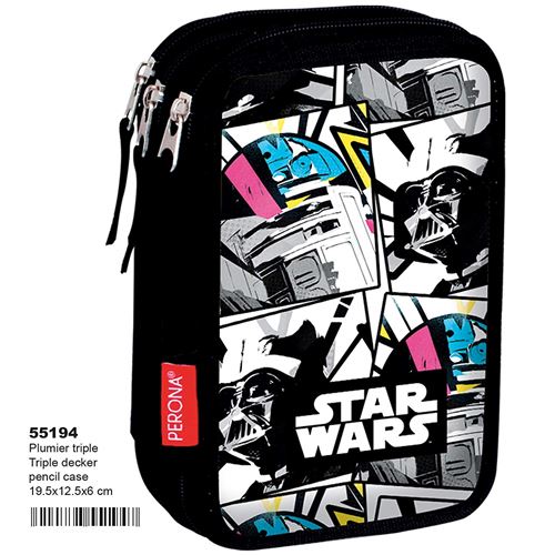 Montichelvo Montichelvo Triple Pencil Case Sw R2-D2 Trousses, 20 cm, Multicolore (Multicolour)