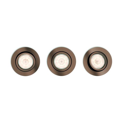 Philips Kit De 3 Spots Encastrables Shellbark 3 - Cuivre
