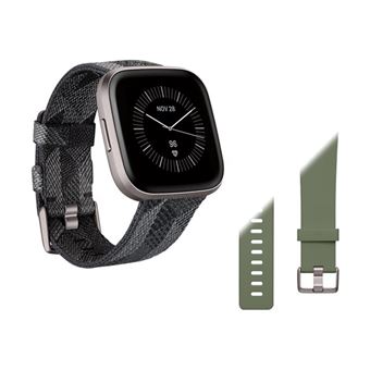 Montre connectée Fitbit Versa Edition spéciale Gris fumé tissé