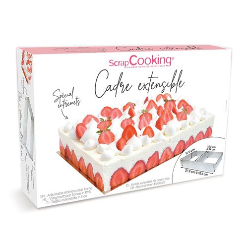 Scrapcooking - Cadre à pâtisserie rectangulaire extensible - Inox - 18 cm - Image 3