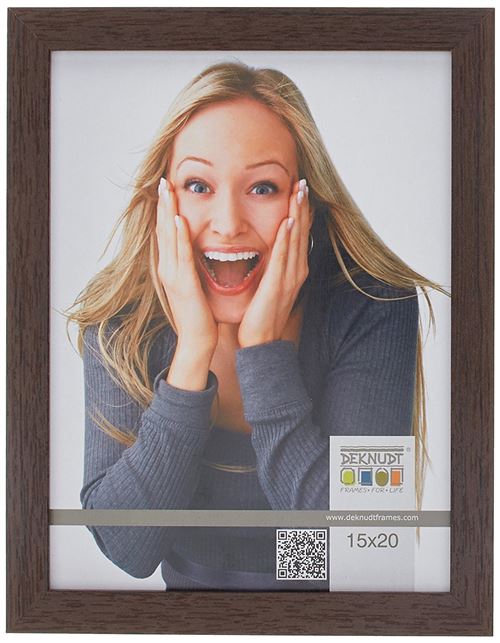 Deknudt Frames S44CH4 Basic Cadre Photo Bois/MDF Brun Foncé Fin 15 x 20 cm