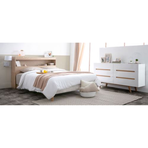 Tete De Lit Avec Rangements Blanche 160 Cm Hypnos Achat Prix