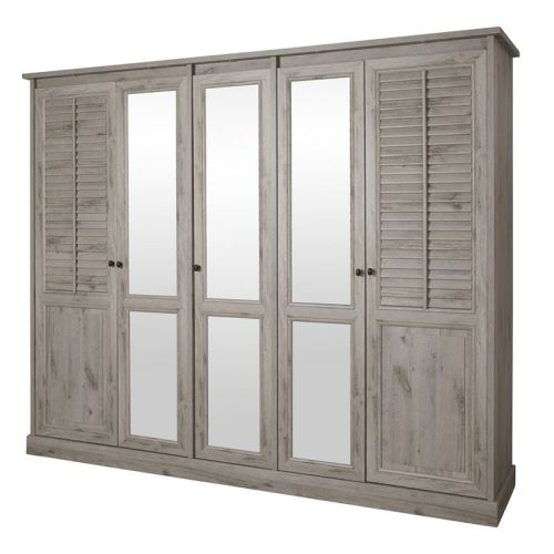 Armoire Miroir Couleur Chene Gris Arizona 2 Option 4 Achat Prix Fnac