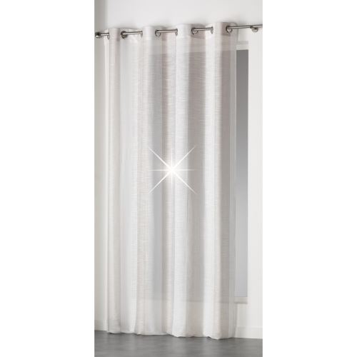 Panneau a oeillets 140 x 240 cm luminette fils argent etincelle Taupe
