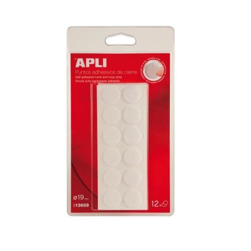 Apli pastilles auto-agrippantes adhésives blanches 15219a