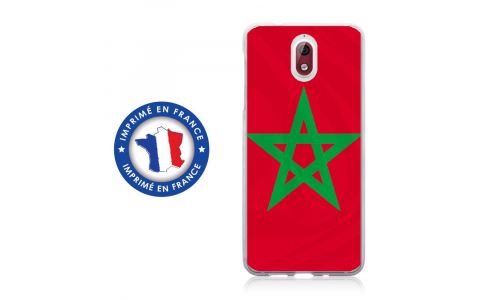 Coque souple pour Nokia 3-1 avec impression Motifs drapeau du Maroc