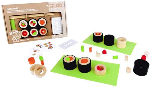 Milaniwood Makemaki Jouet en bois Sushi Jeu d'adresse Fair Trade Made in Italy