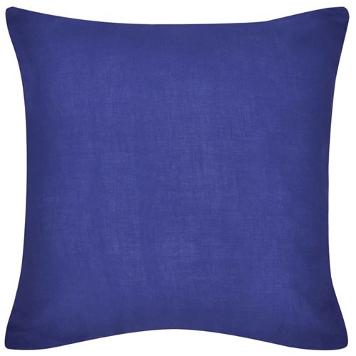 Kussenhoezen katoen 40 x 40 cm blauw 4 stuks