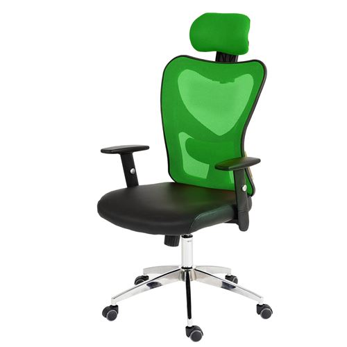 Mendler Fauteuil de bureau amricain Atlanta XXL, charge 150kg, similicuir ~ vert