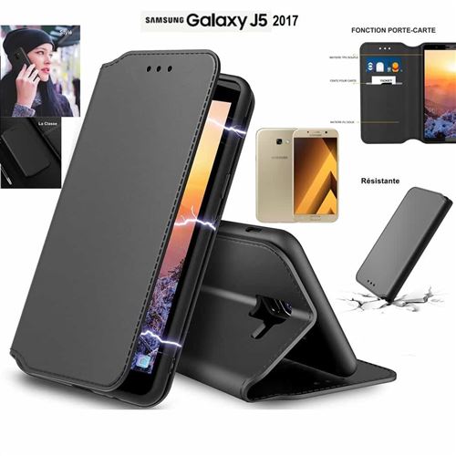 Etui Porte carte pour SAMSUNG Galaxy J5 2017 - Noir