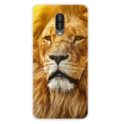Coque en TPU impression de motifs lion marron pour votre OnePlus 6T