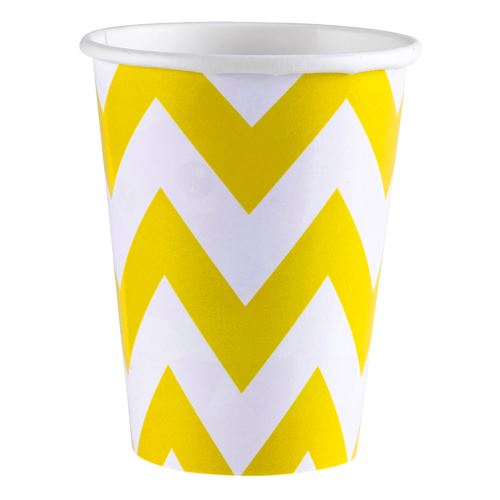Amscan tasses de fête Waves 266 ml 8 pièces jaune