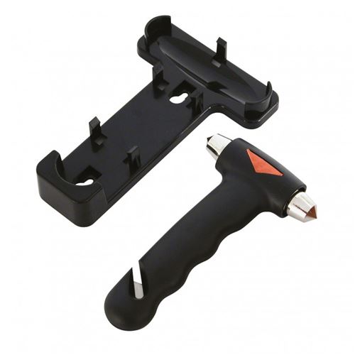 Carpoint Marteau de secours avec coupe-ceinture noire 12.5cm
