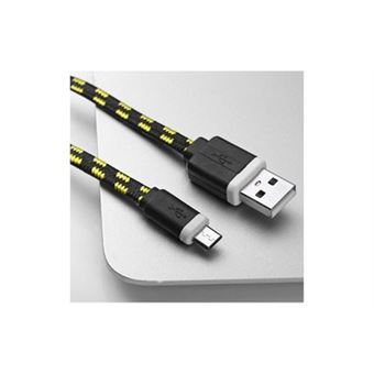 Cable Tresse 1m Pour Asus Zenfone 3 Max Zc520tl Smartphone Android Chargeur Connecteur Micro Usb Tissu Tisse Lacet Fil Nylon Noir Chargeur Pour Telephone Mobile Achat Prix Fnac