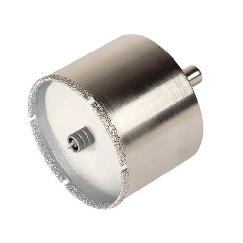 Scie &agrave; tr&eacute;pan diamant Ceramic diam. 74mm diam&egrave;tre queue 10mm