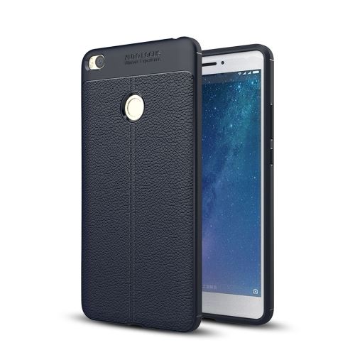 Xiaomi Max 2 Coque Protection TPU bleu foncé Texture Litchi ALS49569
