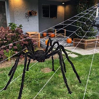 CHBOP 4 X Araignée Rampante Araignée Géante En Peluche Halloween