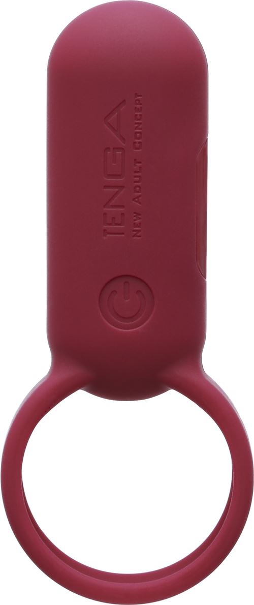 TENGA Smart Vibe Ring - Anneau Vibrant Ergonomique Stimulateur de Clitoris en Silicone Hypoallergénique, 5 Vitesses & 2 Modes de Vibrations, Rouge