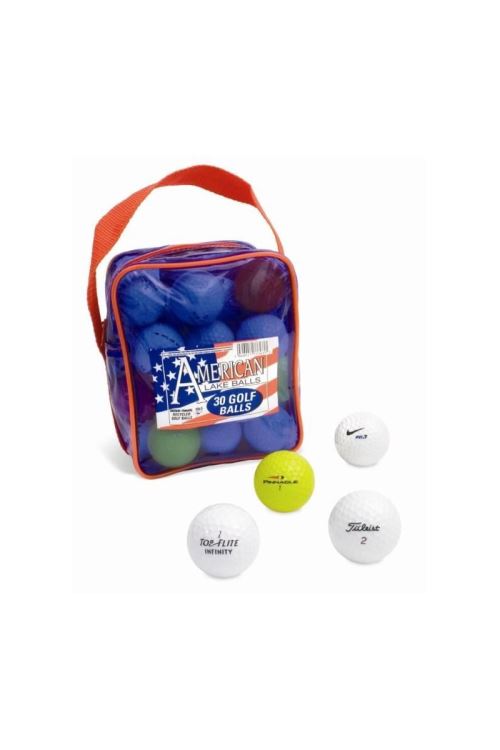 SECOND CHANCE Lot de 30 Balles et Tees de Golf en pochette - Multicolore