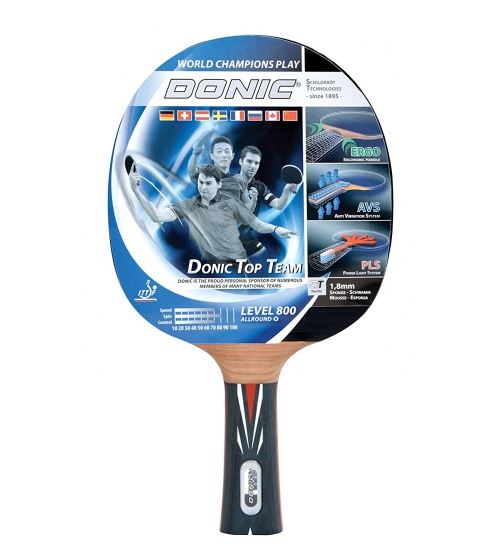 Raquette de tennis de table Donic Schildkröt Top Team 800 Noir
