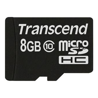Transcend Premium - carte mémoire flash - 8 Go - microSDHC - 1