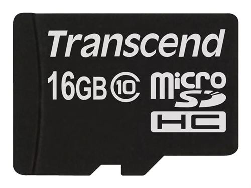 Transcend - Carte mémoire flash - 16 Go - Class 10 - micro SDHC