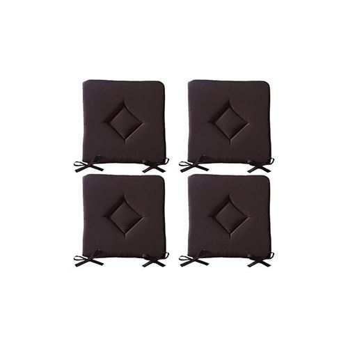 Galette de chaise 40 x 40 cm - Marron